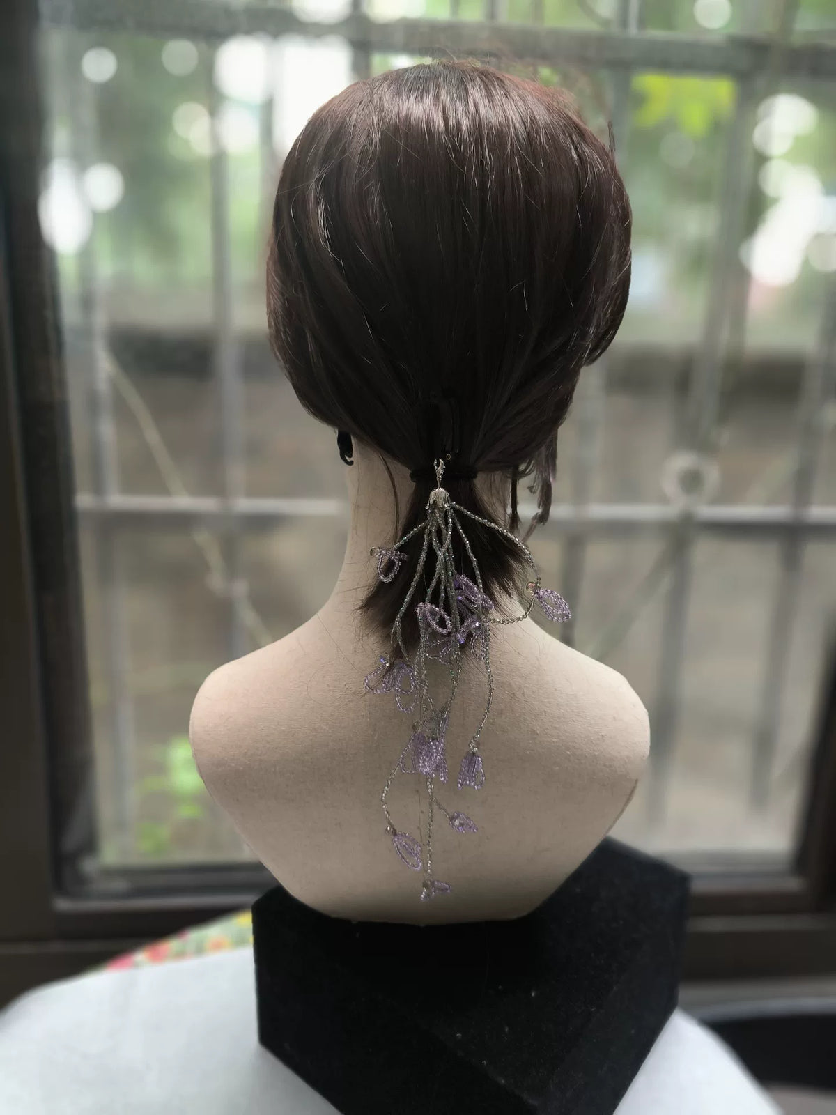 Ensemble de Barrettes Fleurs en Cristaux et Perles Artisanales