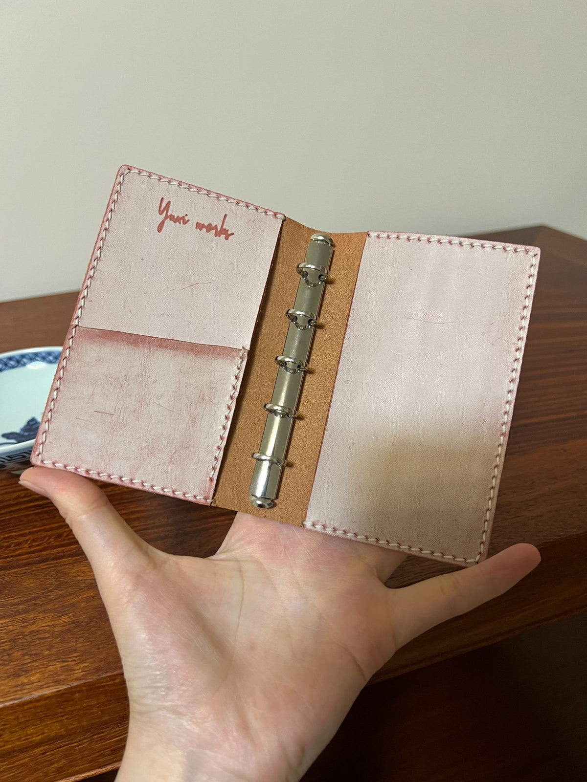 Pink Wax Leather M5 Planner Cover