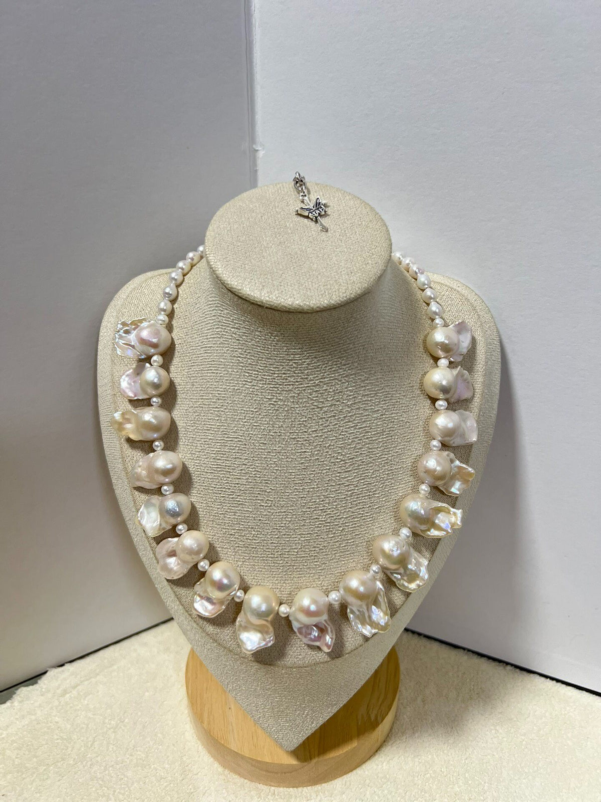 Dual Strand Baroque Pearl Collar Necklace