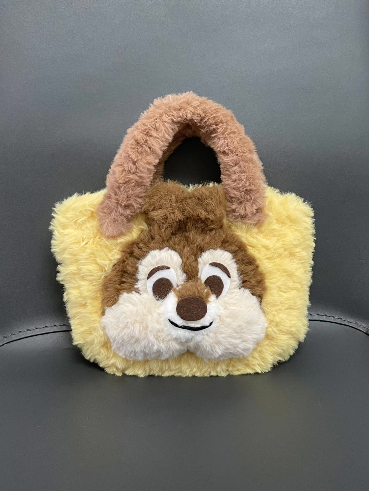Pale Yellow Plush Chipmunk Handbag