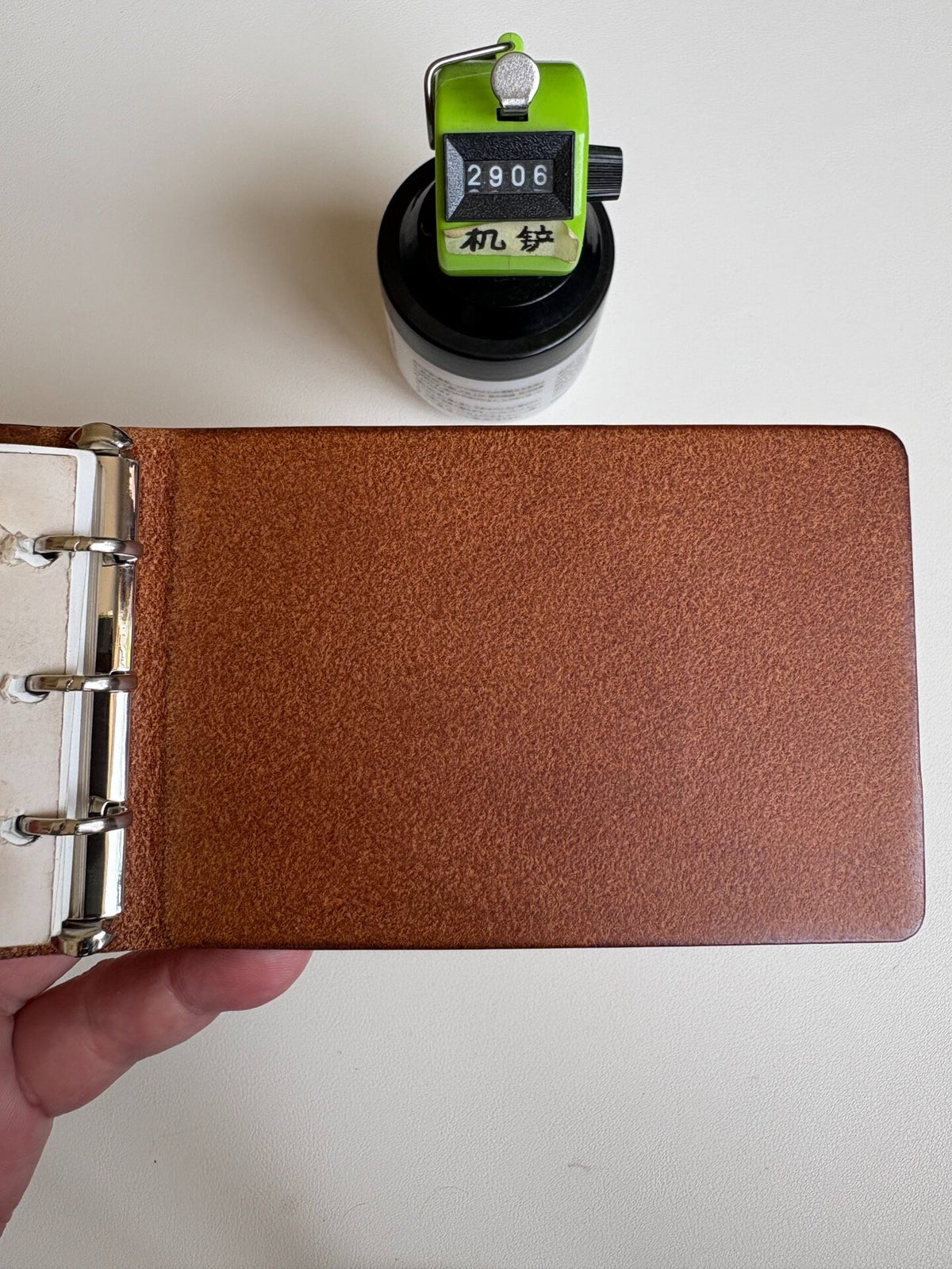 Handmade Leather A9 Notebook with Metal Rings