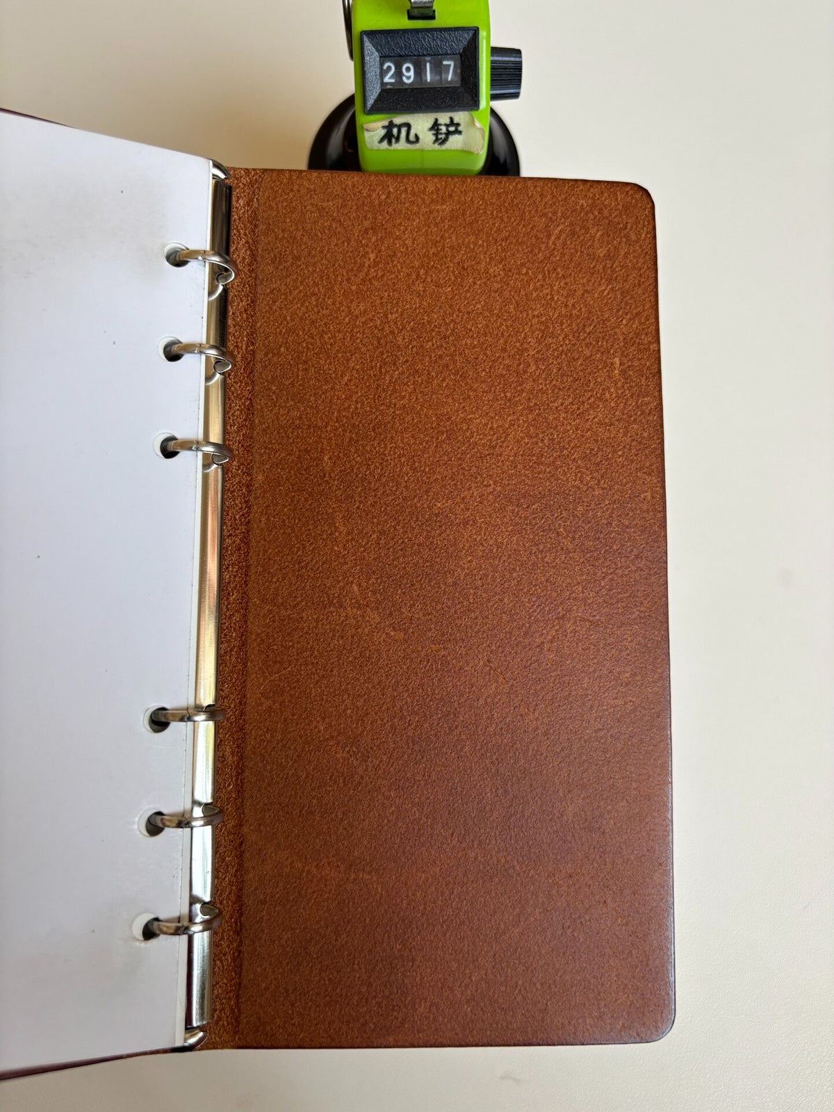A6 Six-Ring Binder Cover in Pueblo Leather