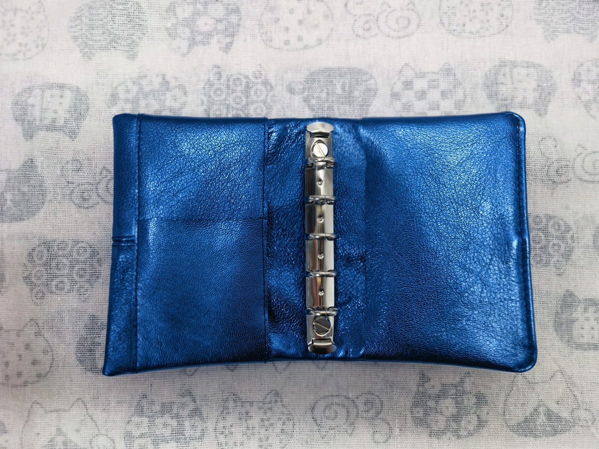 M5 Metallic Blue Sheepskin Ring Binder Cover