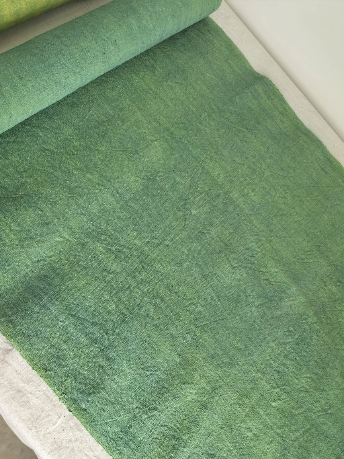 Light Green Plant Dyed Handwoven Fabric