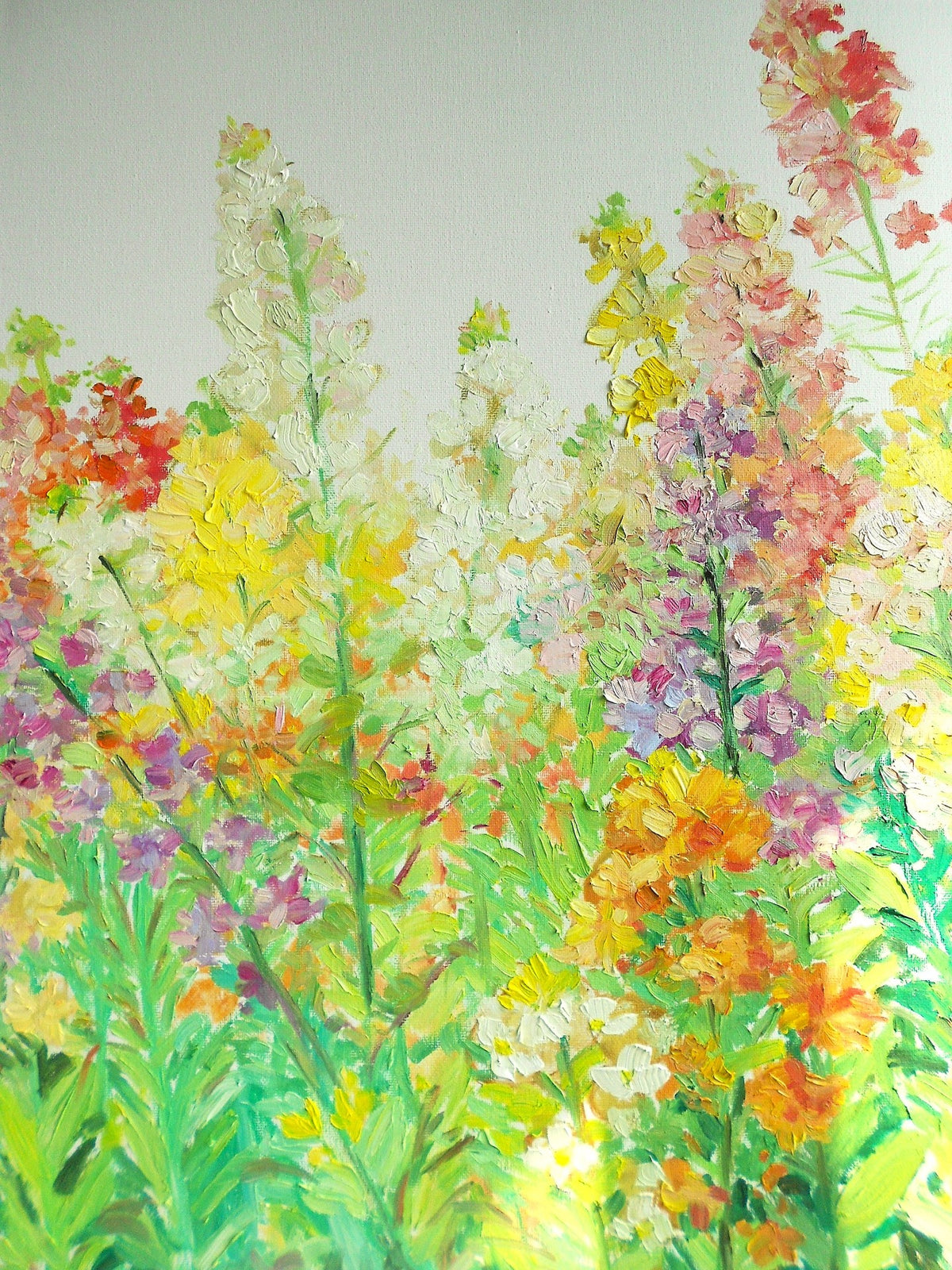Original Oil Painting Flowers in Full Bloom