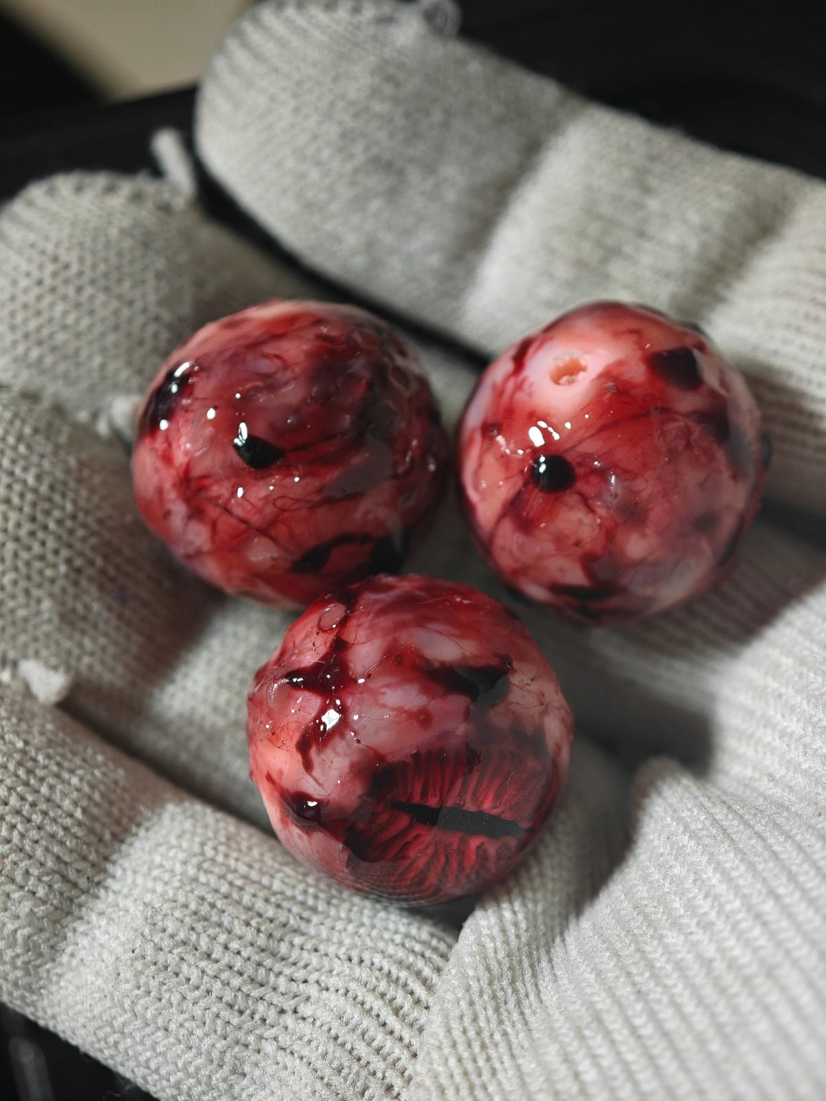 Cthulhu Bloodshot Eye Bracelet Resin