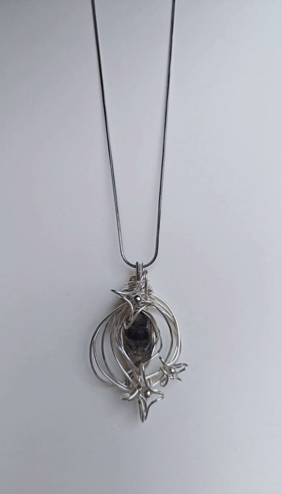 Handcrafted Wire Wrapped Raw Crystal Necklace