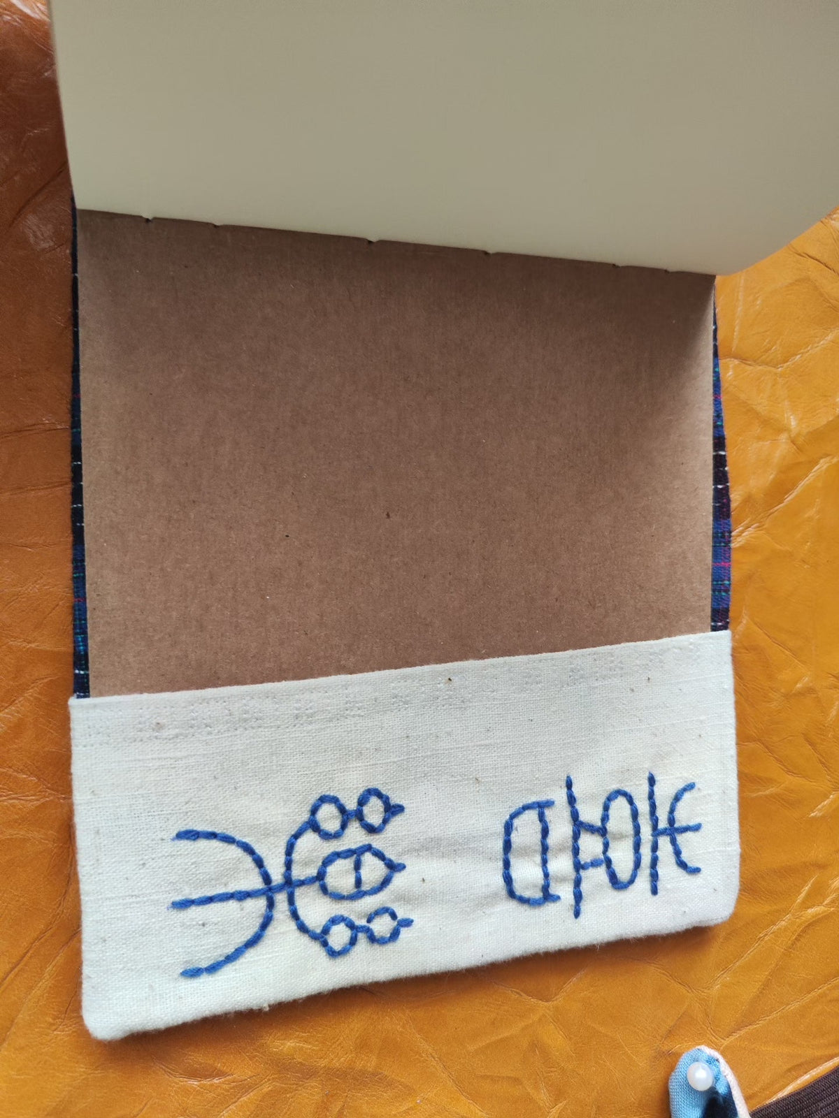 Sashiko Cloth Covered Handmade Notebook