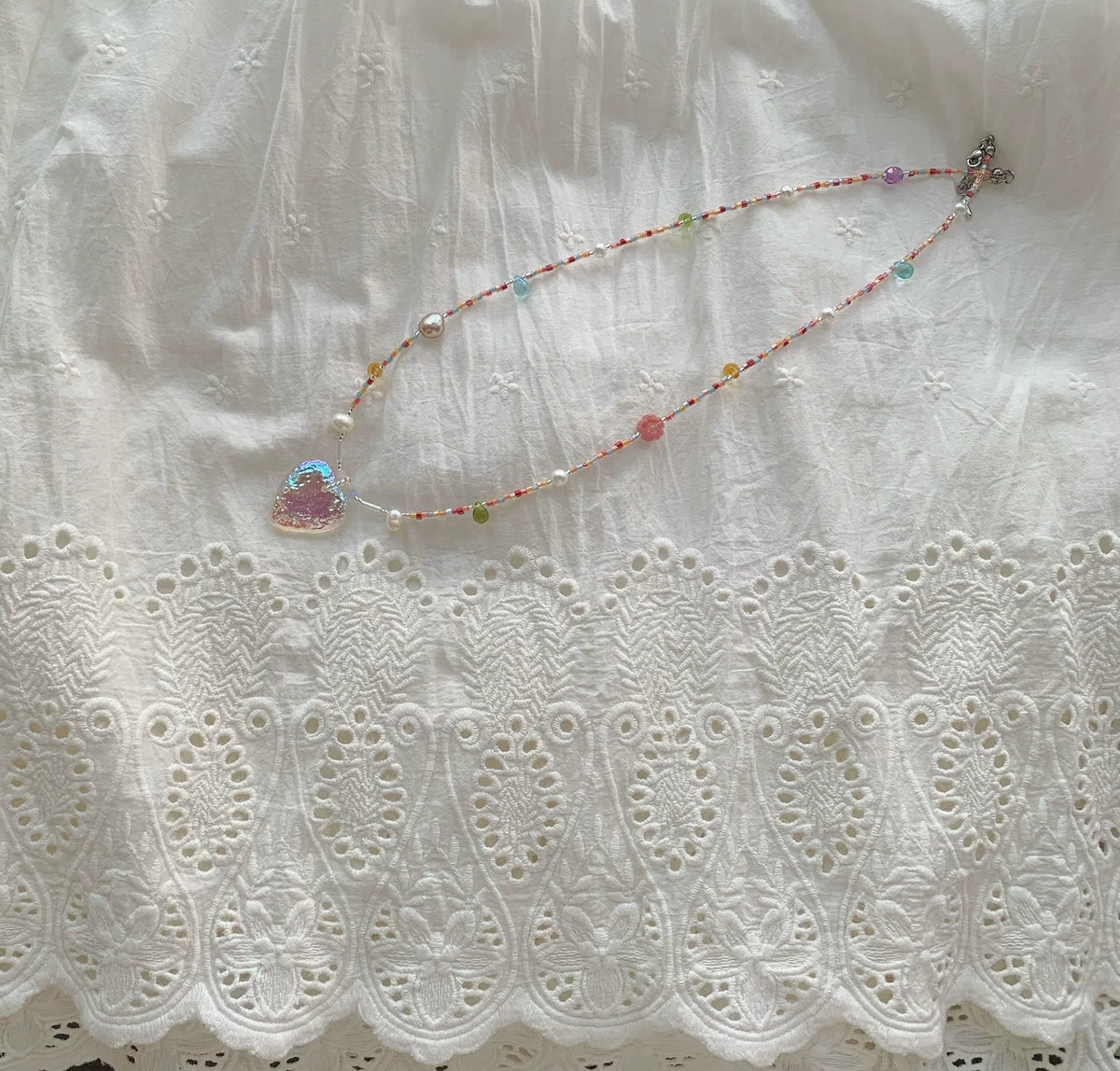 Collar de Mostillas con Corazón de Melocotón para Suéter