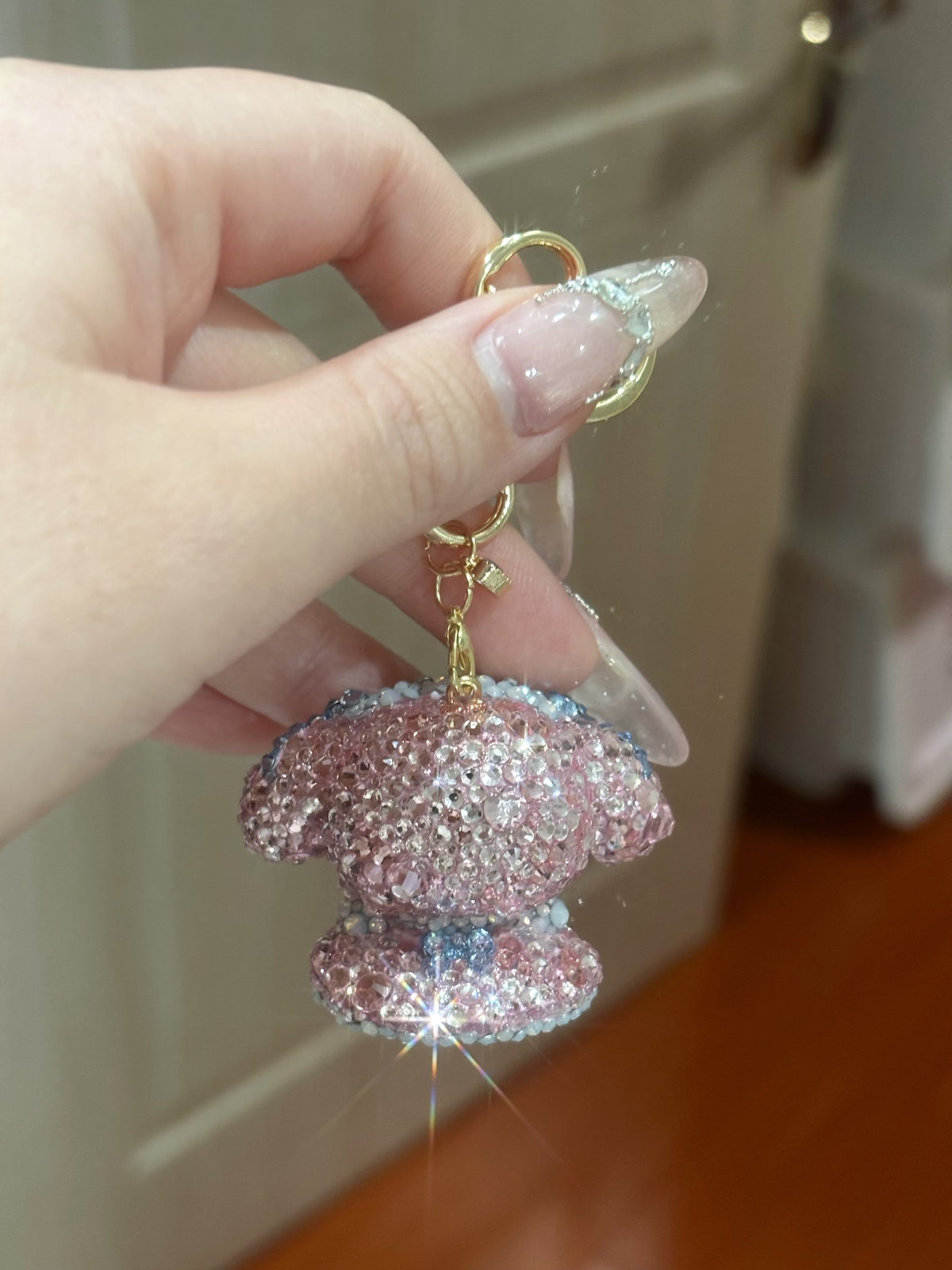 My Melody Rhinestone Ballet Pendant Keychain