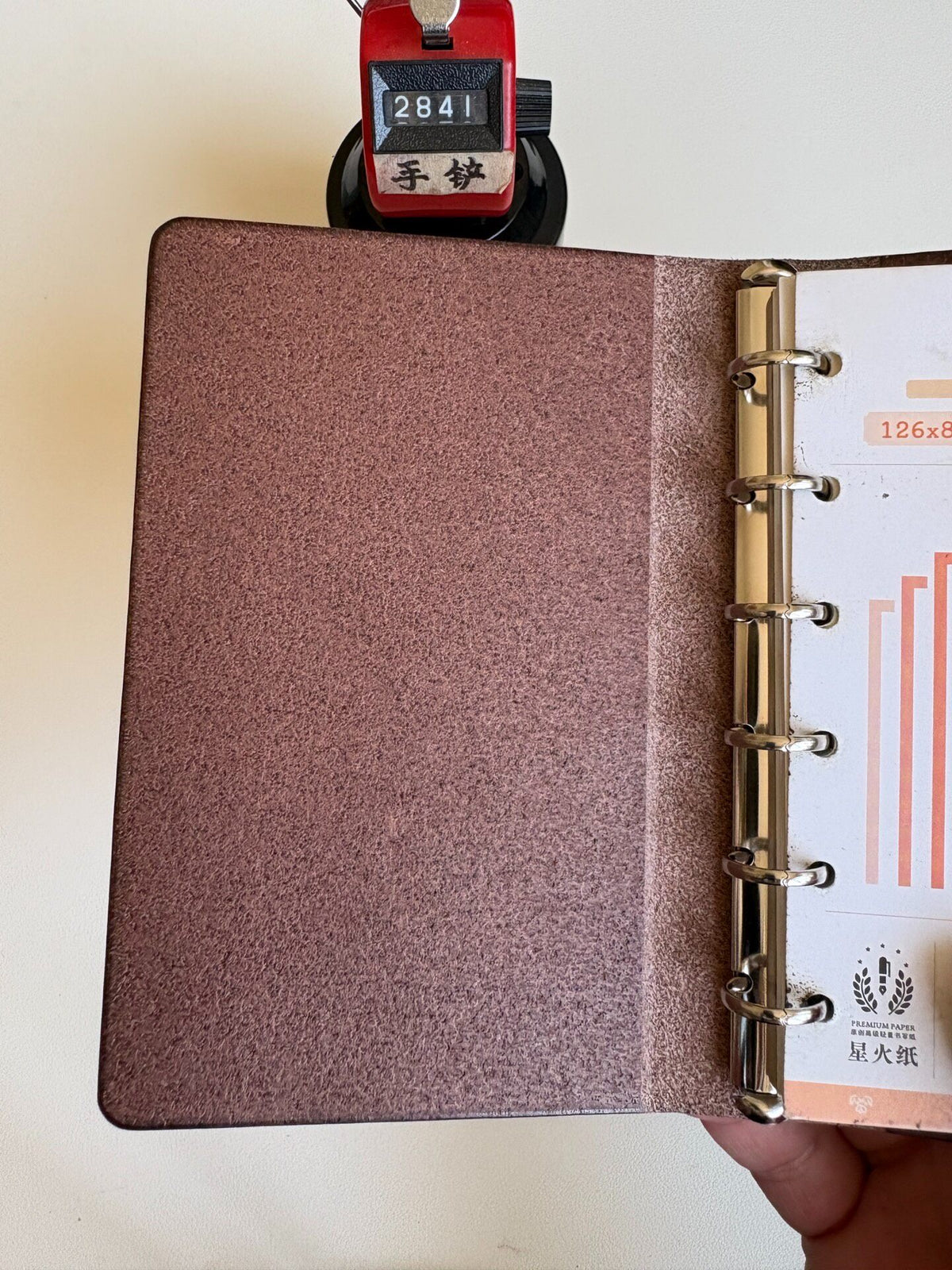 A7 Leather Ring Binder Notebook