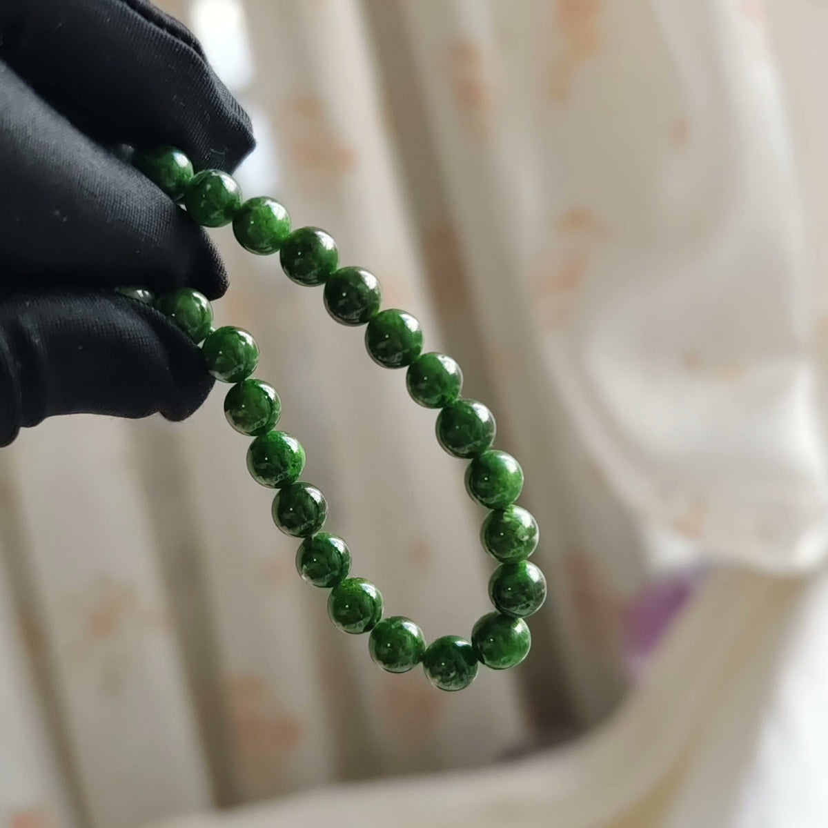 Natürliches Diopsid-Perlenarmband, zwei Styles