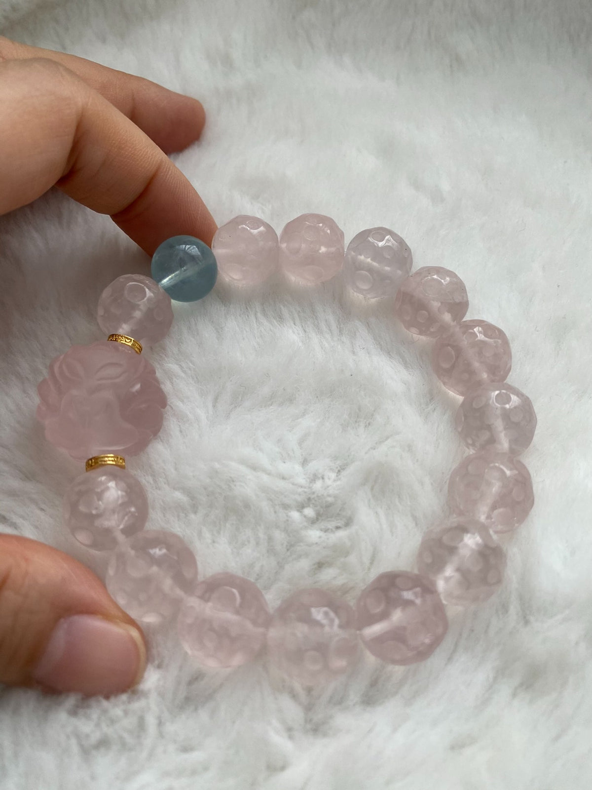 Rose Quartz Planet Beaded Bracelet