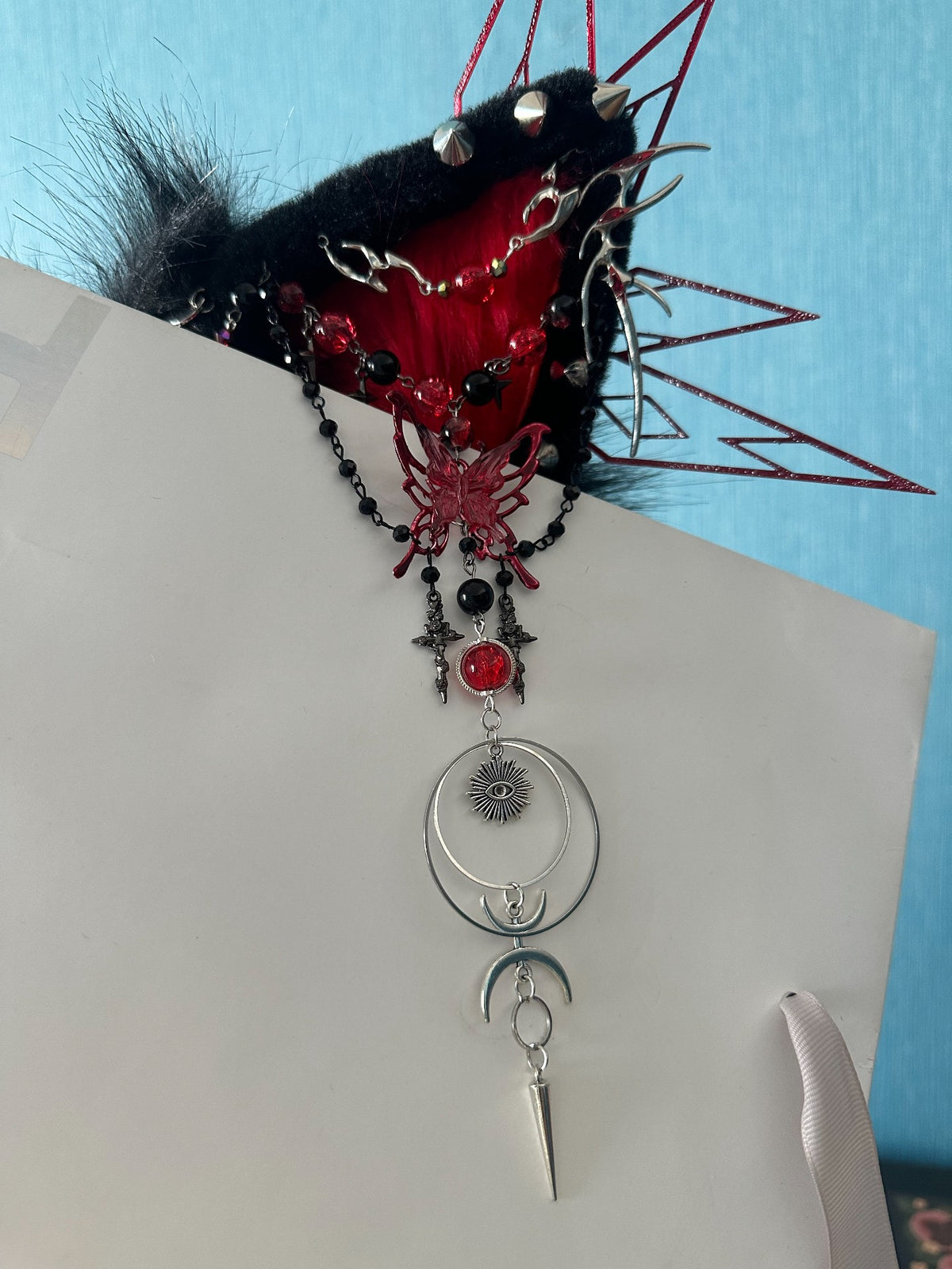 Punk Animal Ear Headpiece with Metal Spikes