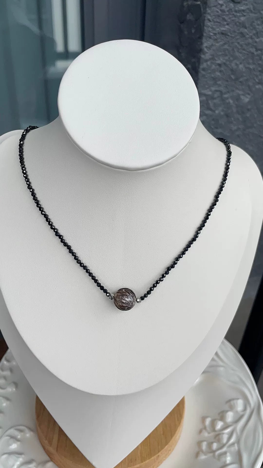 11.1mm Tahitian Pearl Dragon Scale Necklace