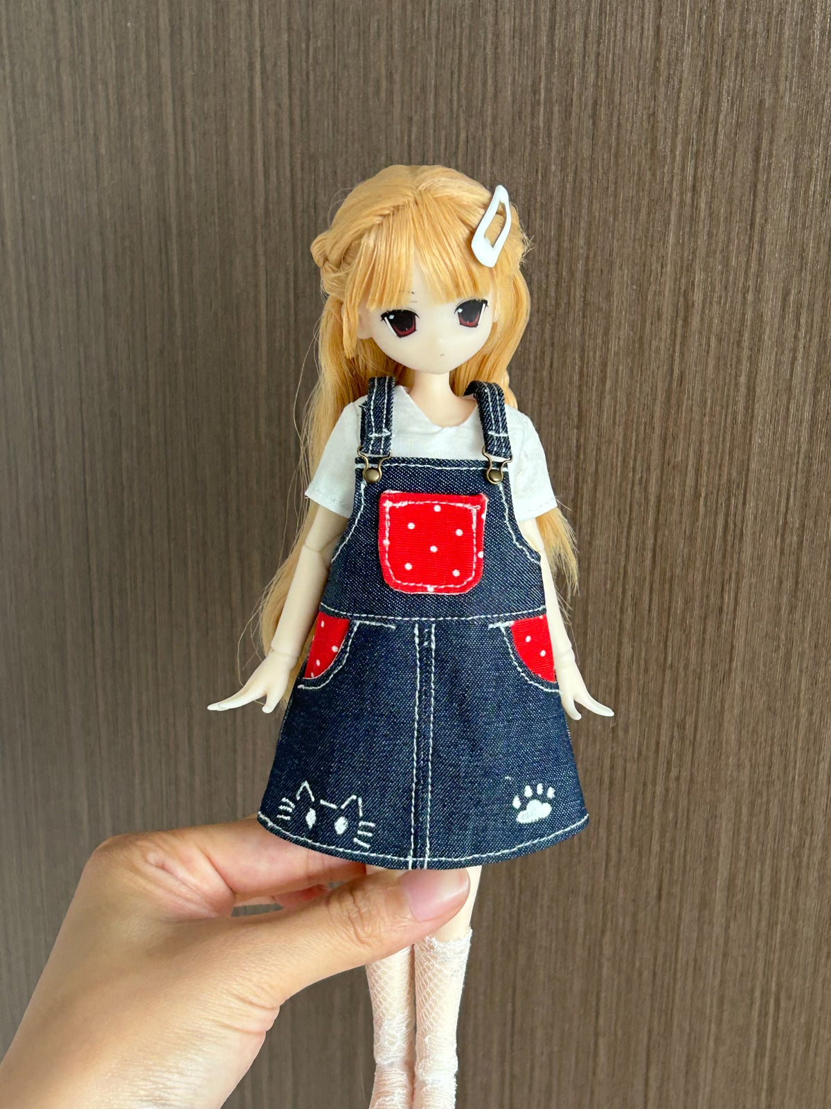 Denim Overall Dress Doll Clothes