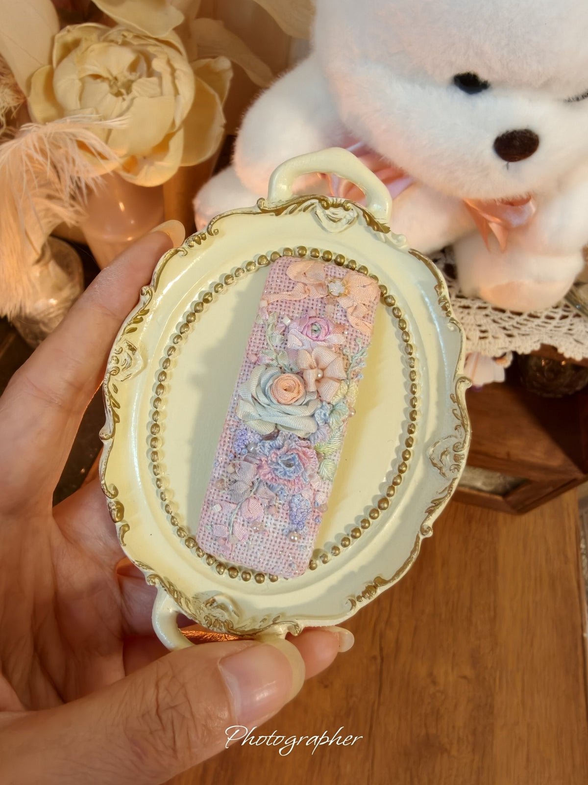 Handmade Strawberry Embroidery Hair Clips