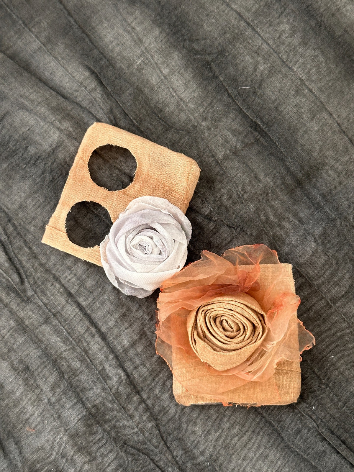 Handcrafted Fabric Rose Phone Case