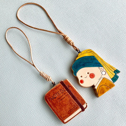 Girl with a Pearl Earring Leather Charm Set