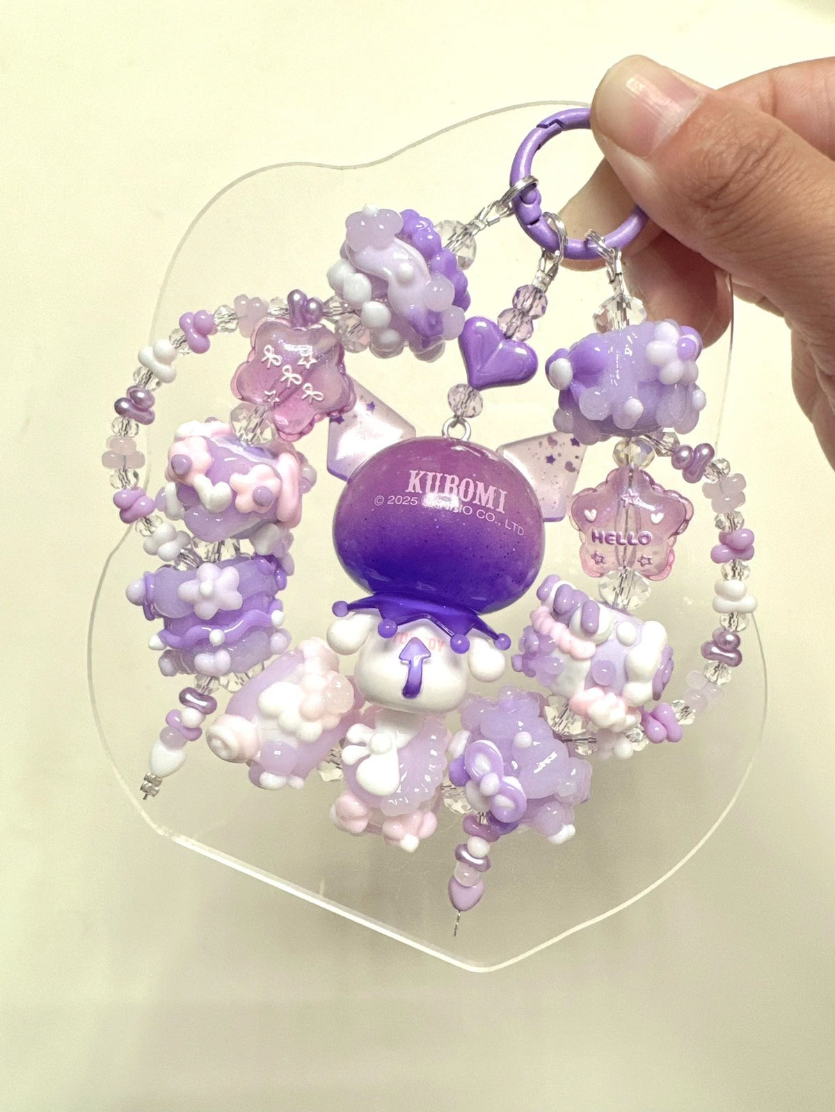 Kuromi Multi Strand Bead Phone Charm