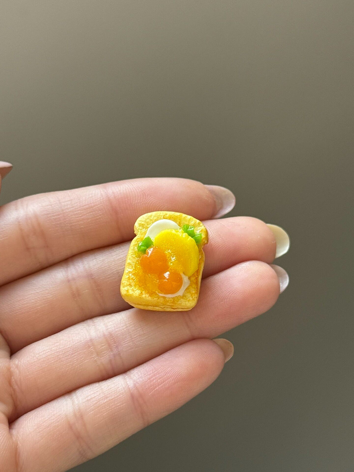 Clay Toast Charm Miniature Sculpture