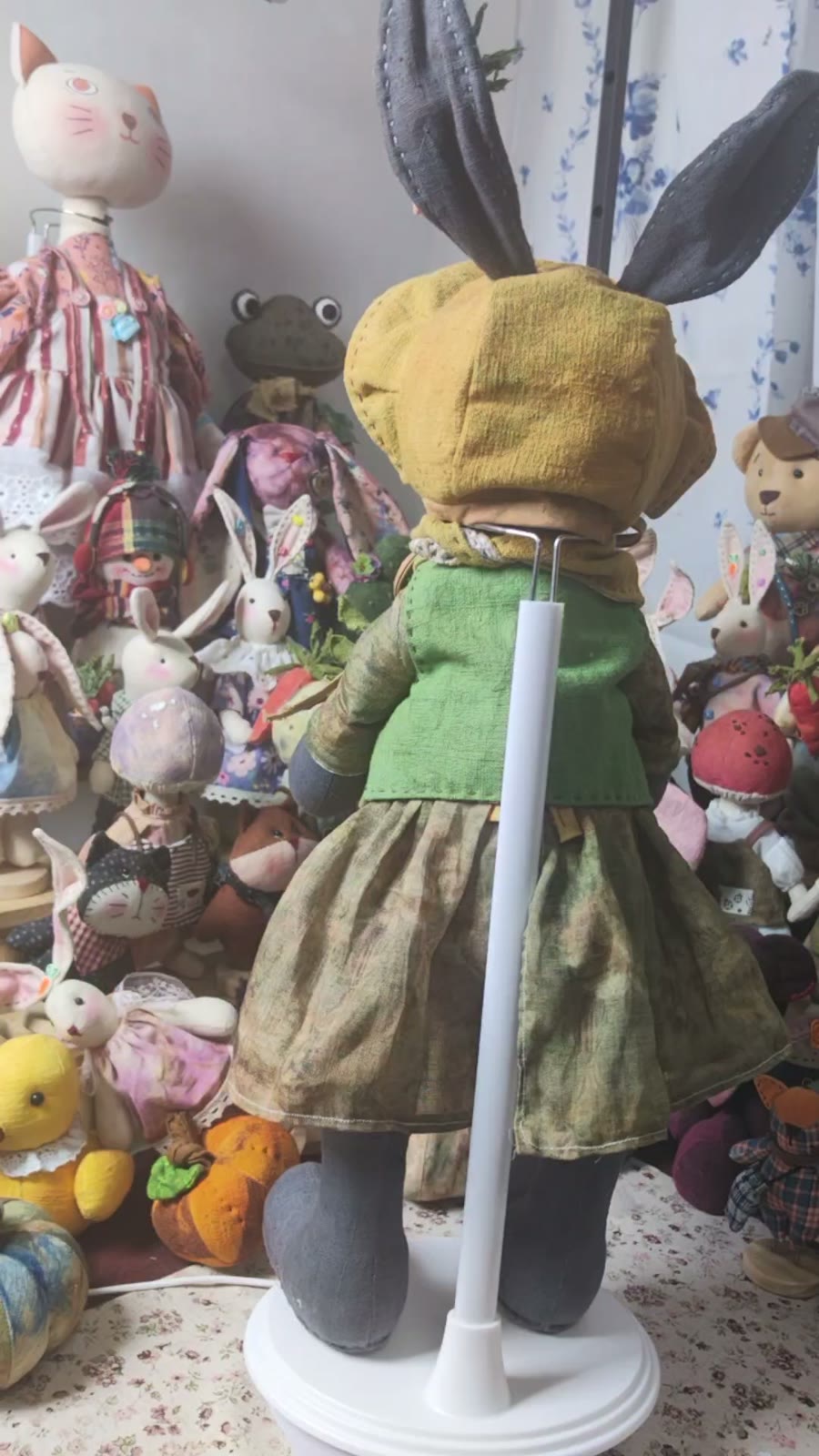 Handmade Plant Dyed Cloth Rabbit Doll 50cm