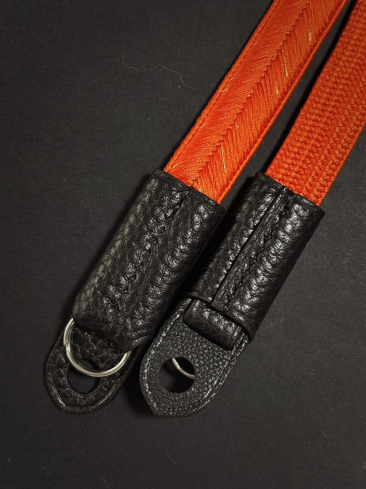 Orange Silk Braided Camera Strap