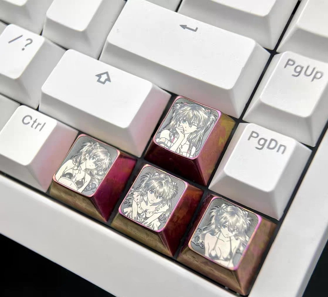 EVA Asuka Titanium Alloy Arrow Keycaps
