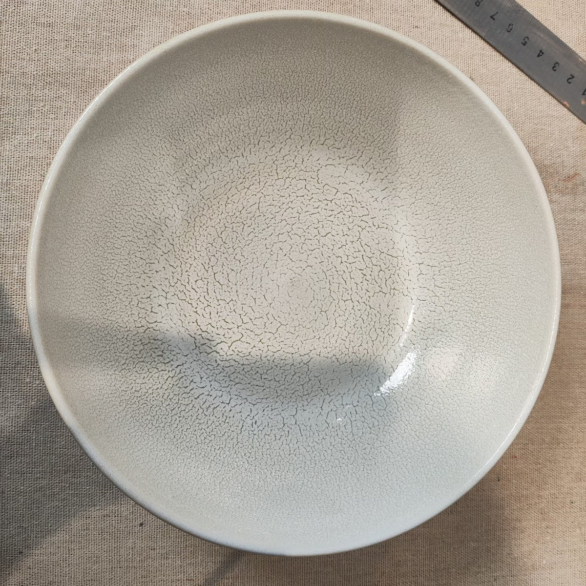 Handmade Ceramic Bowl with Crackle Glaze