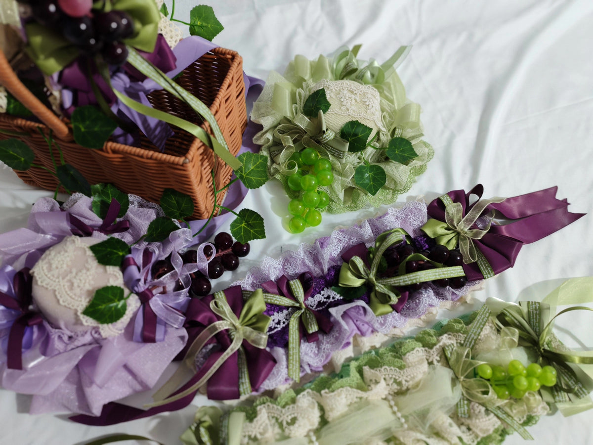 Green Grape Lolita Ruffle Lace Headband