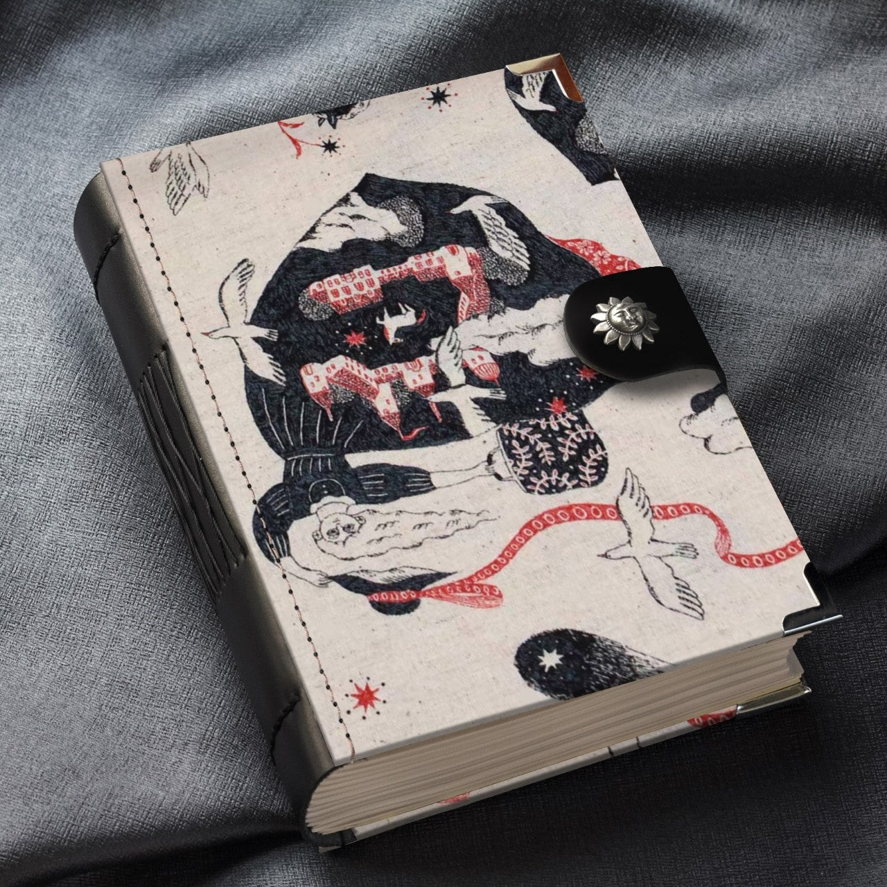 Handcrafted Notebook with Horse Motif Cover, 400 Pages of 120gsm Blank Paper
