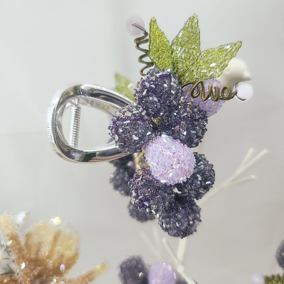 Grape Cluster Crystal Hair Accessories Set