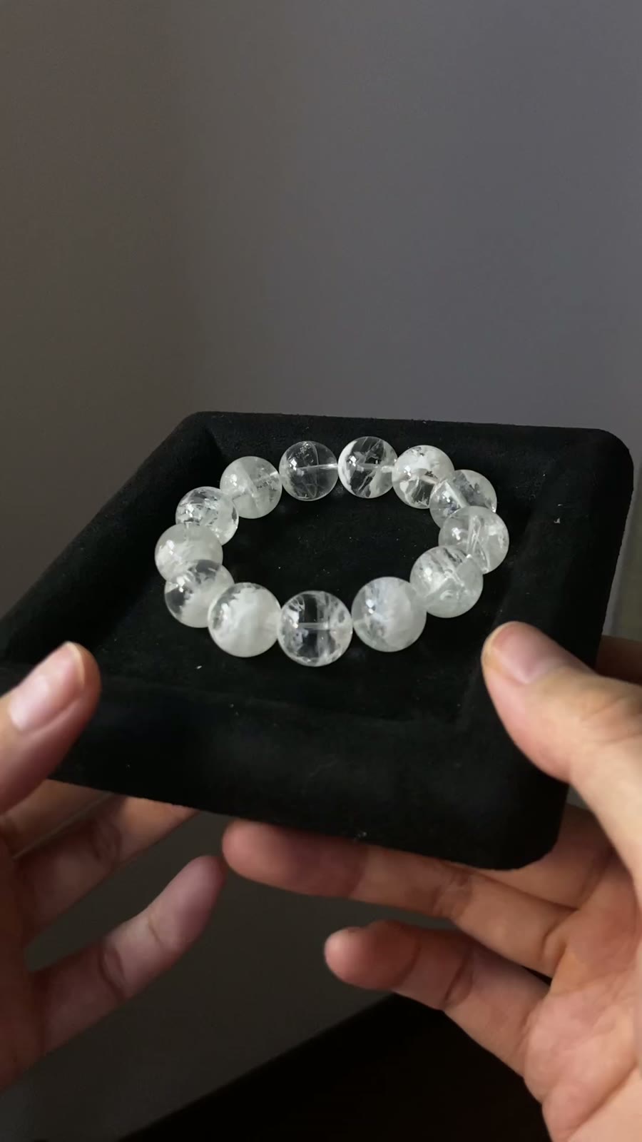 Bracciale con perle in Quarzo Phantom Snowflake bianco