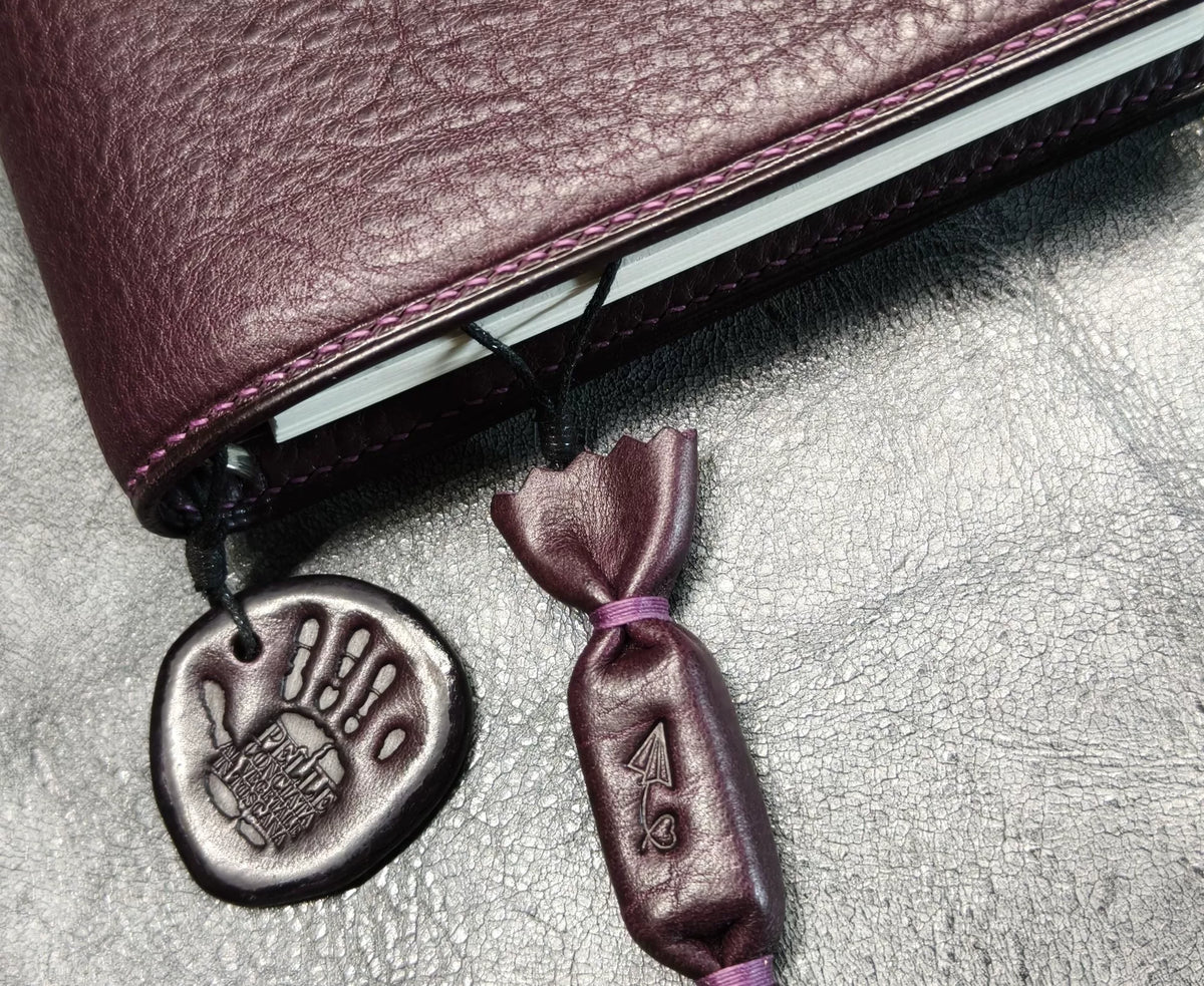 A6 Lederbuchner 16 Ring Violett