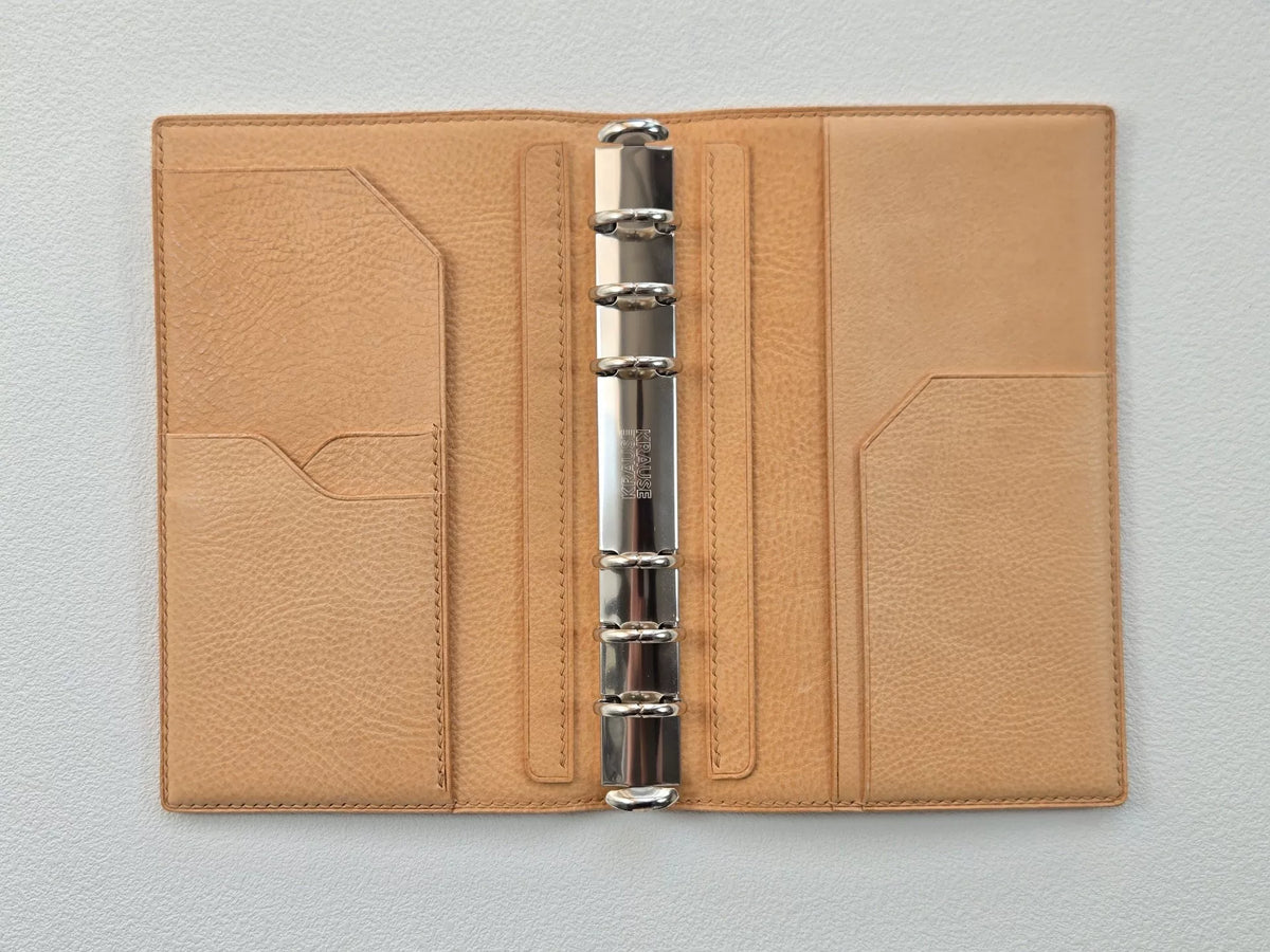 Large Toast Bifold Mbox Leather Ring Binder Planner