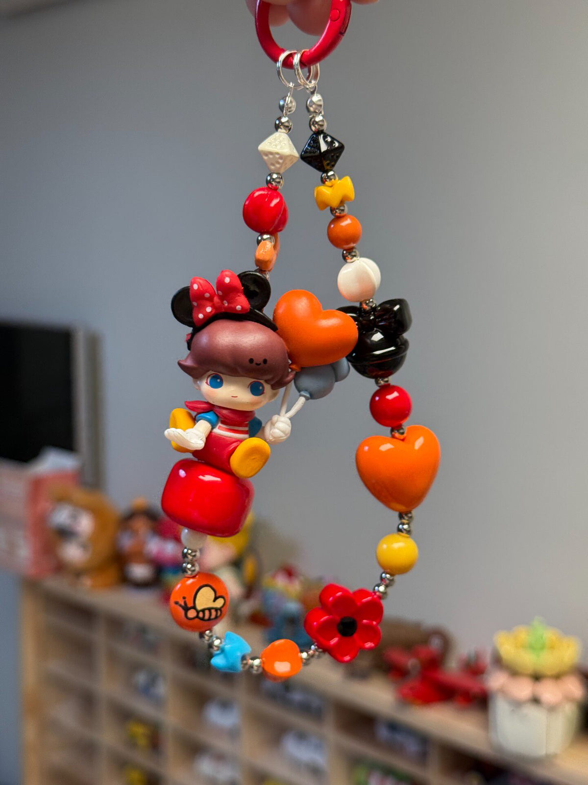 Dimoo Mickey Beaded Phone Strap Keychain