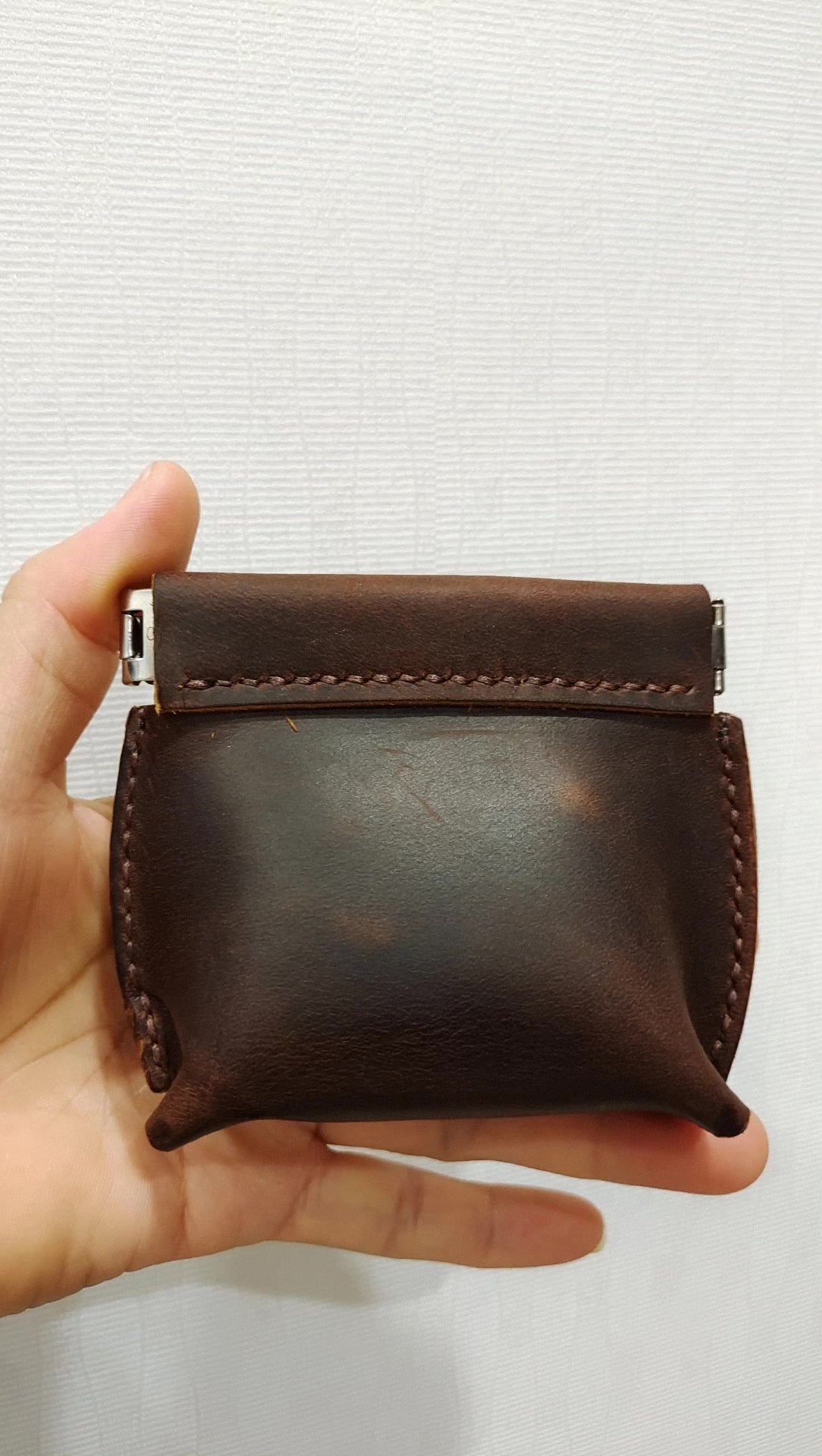 ハンドメイド オイルワックス レザーポーチ