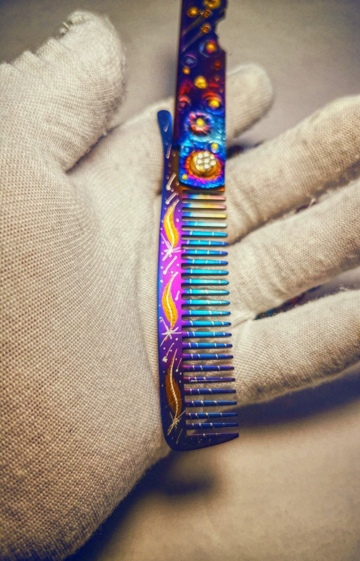 Titanium Alloy Folding Pocket Comb