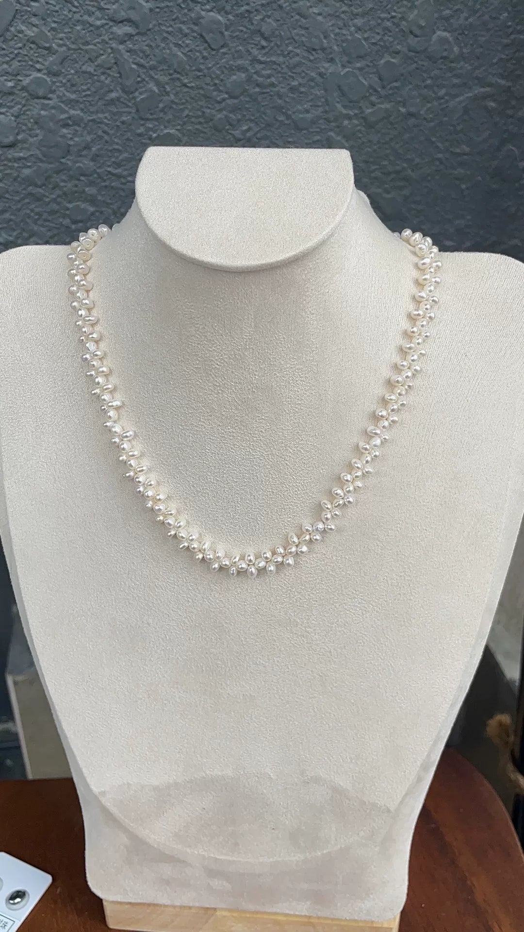 Handmade Double Strand Keshi Pearl Necklace
