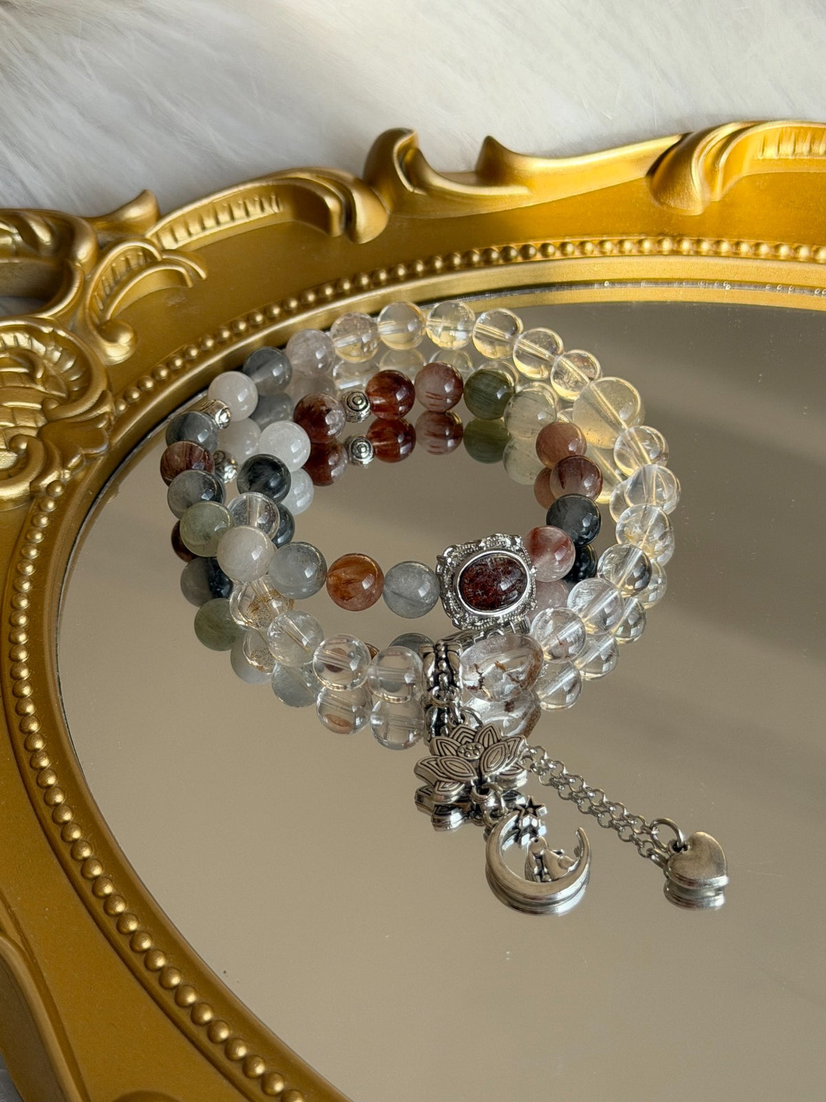 Armband med naturlig rutil-kvarts