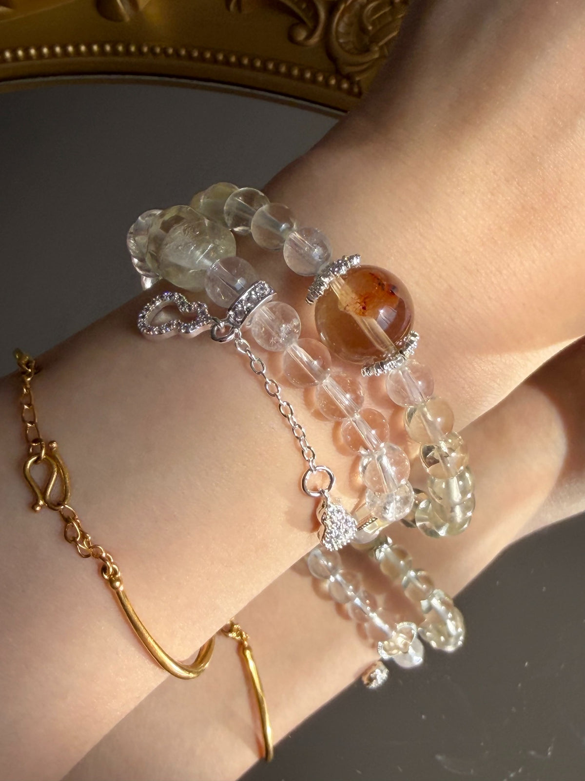 Ice Yellow Citrine Double Loop Bracelet