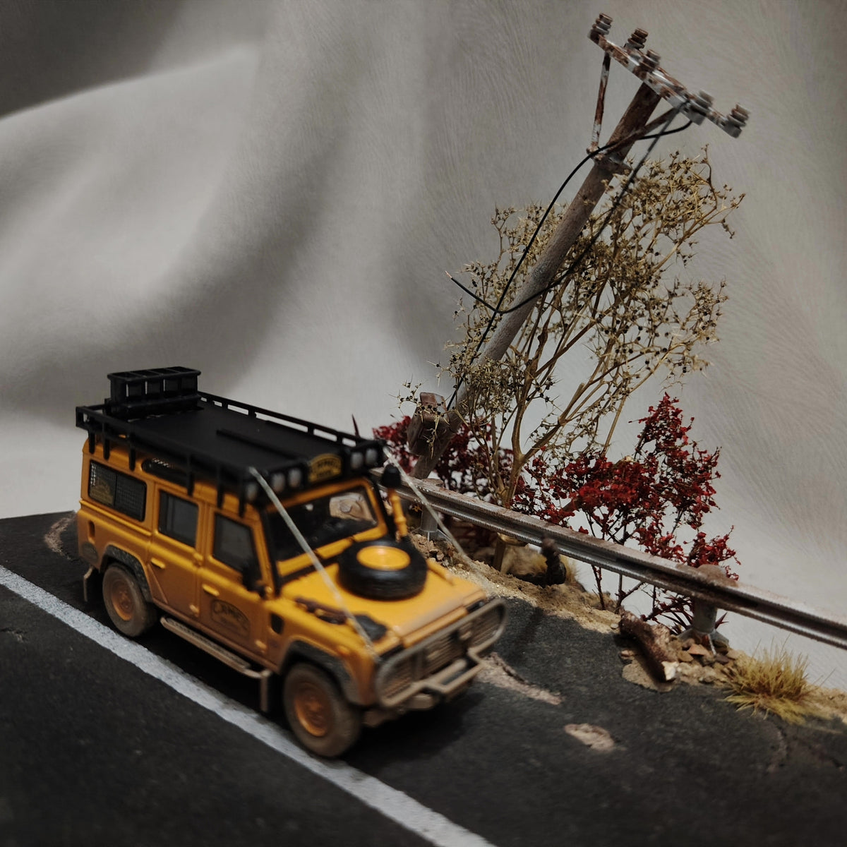 1:64 Diorama-Basis: Postapokalyptische Straßenszene
