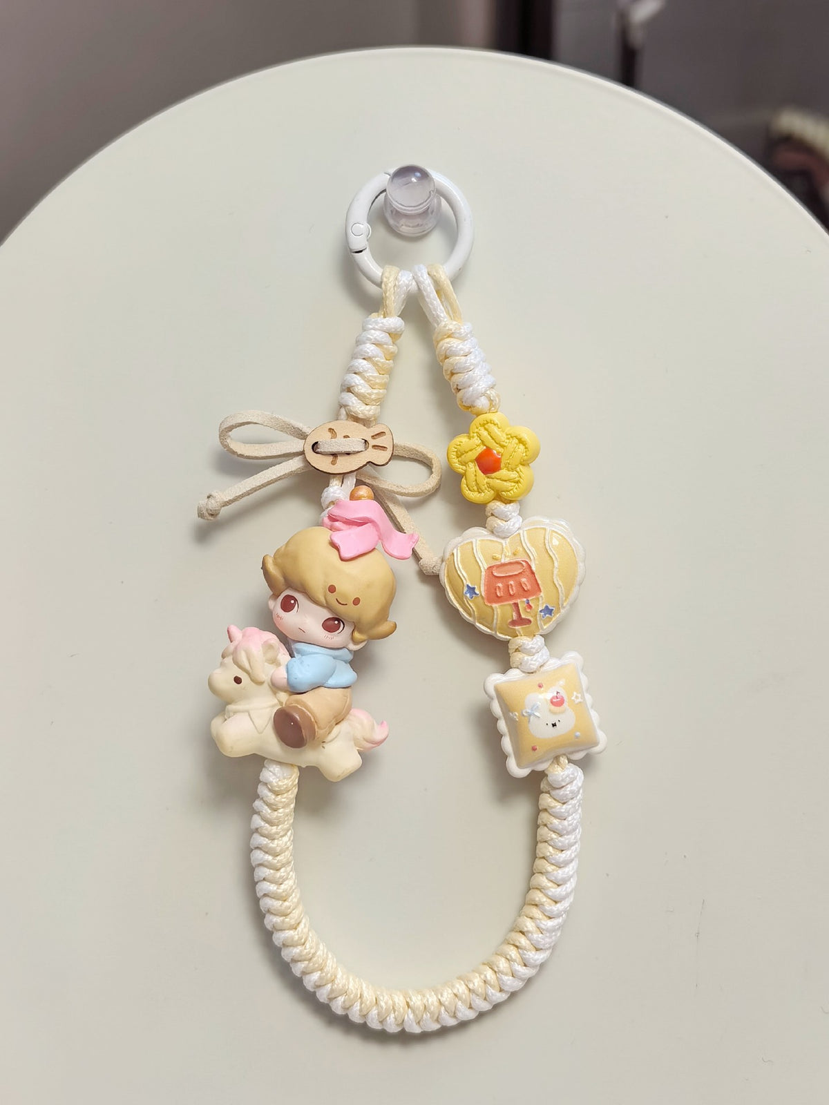 Braided Phone Strap Bag Charm Keychain
