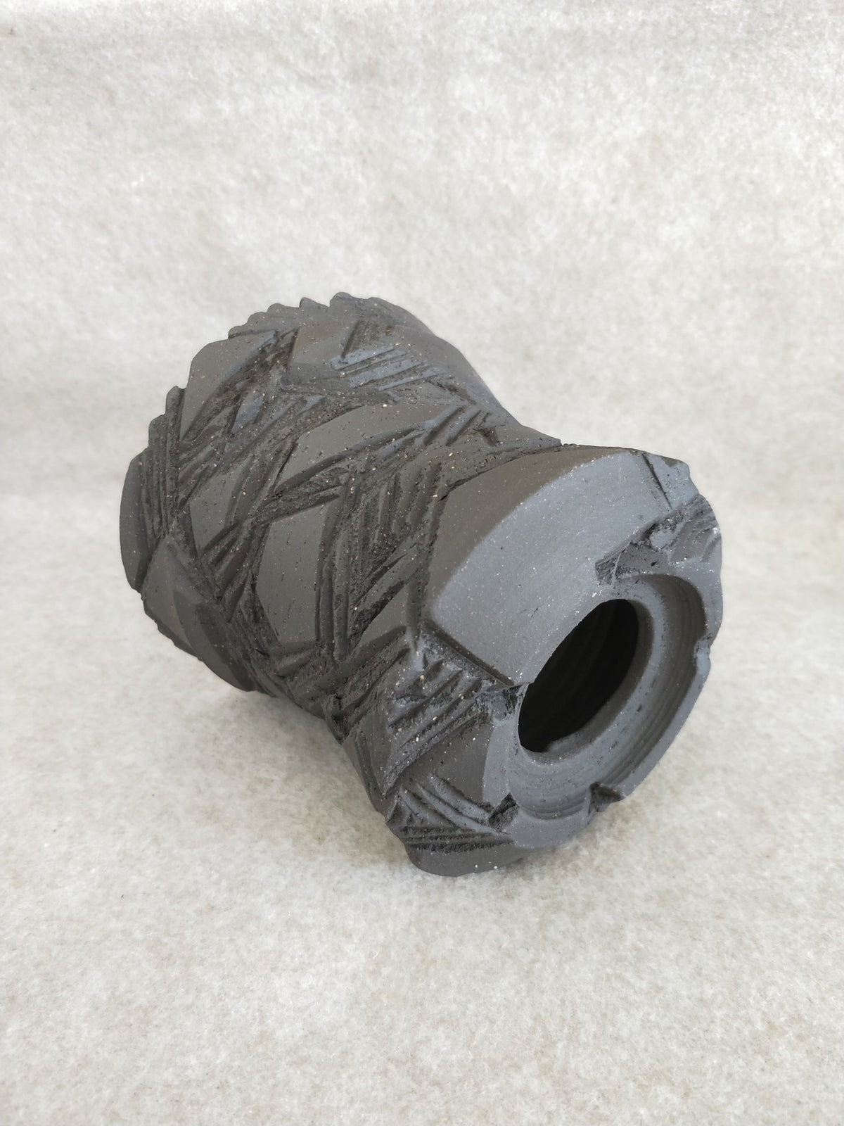 Charcoal Geometric Ceramic Planter