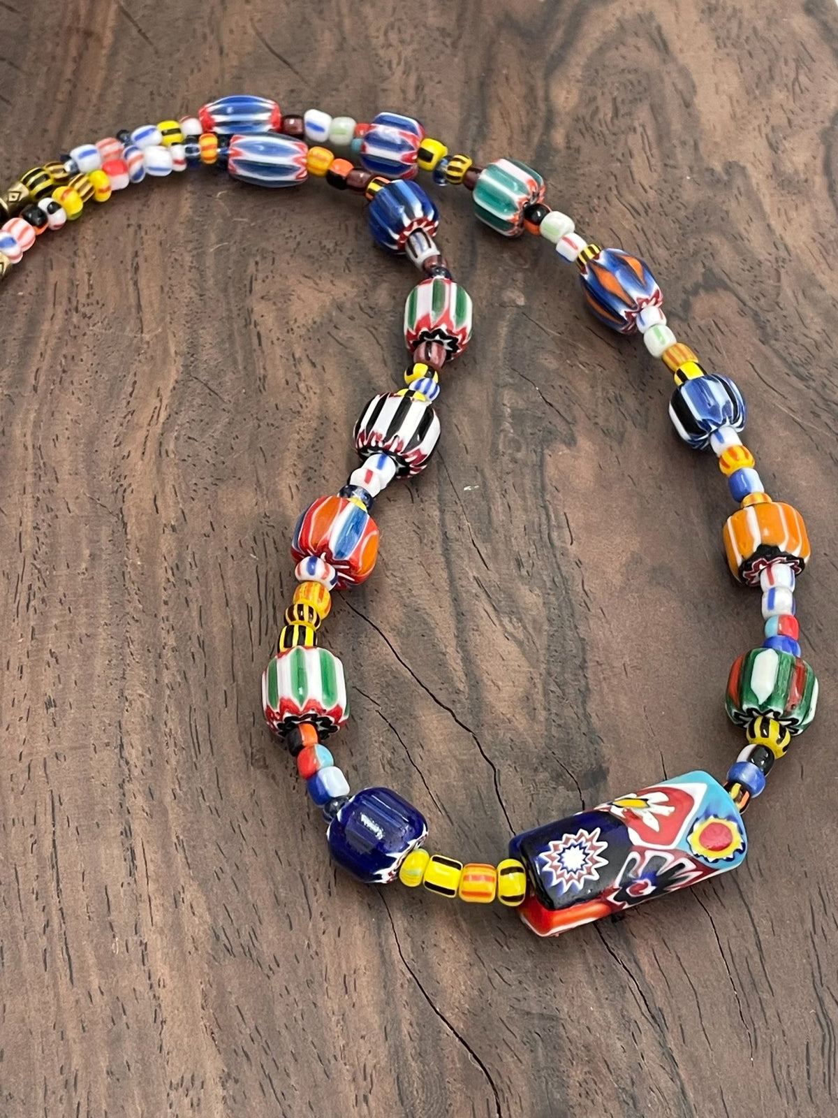 Matte Millefiori Glazen Kralketting