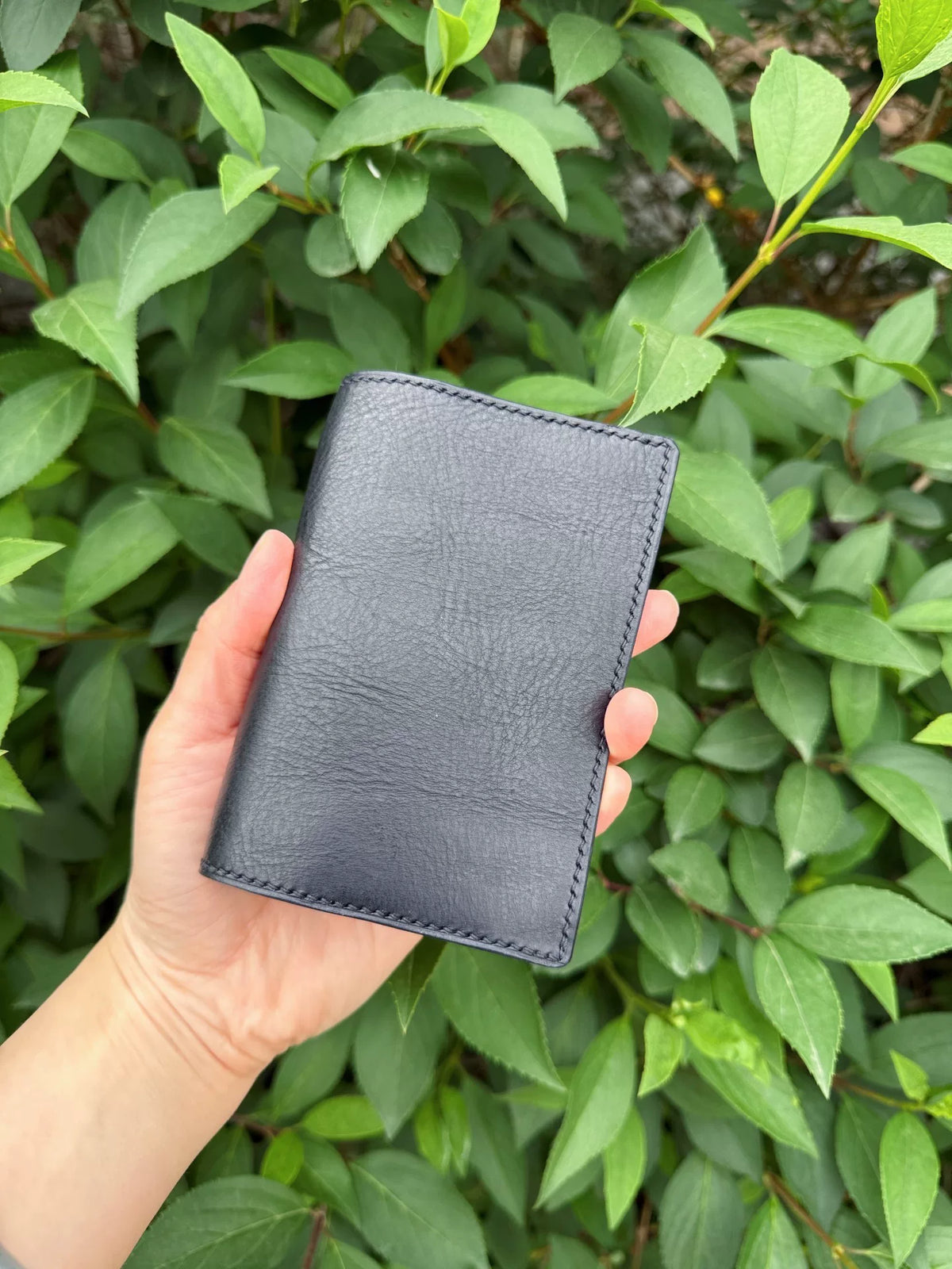 Handmade M5 Black Leather Planner Cover