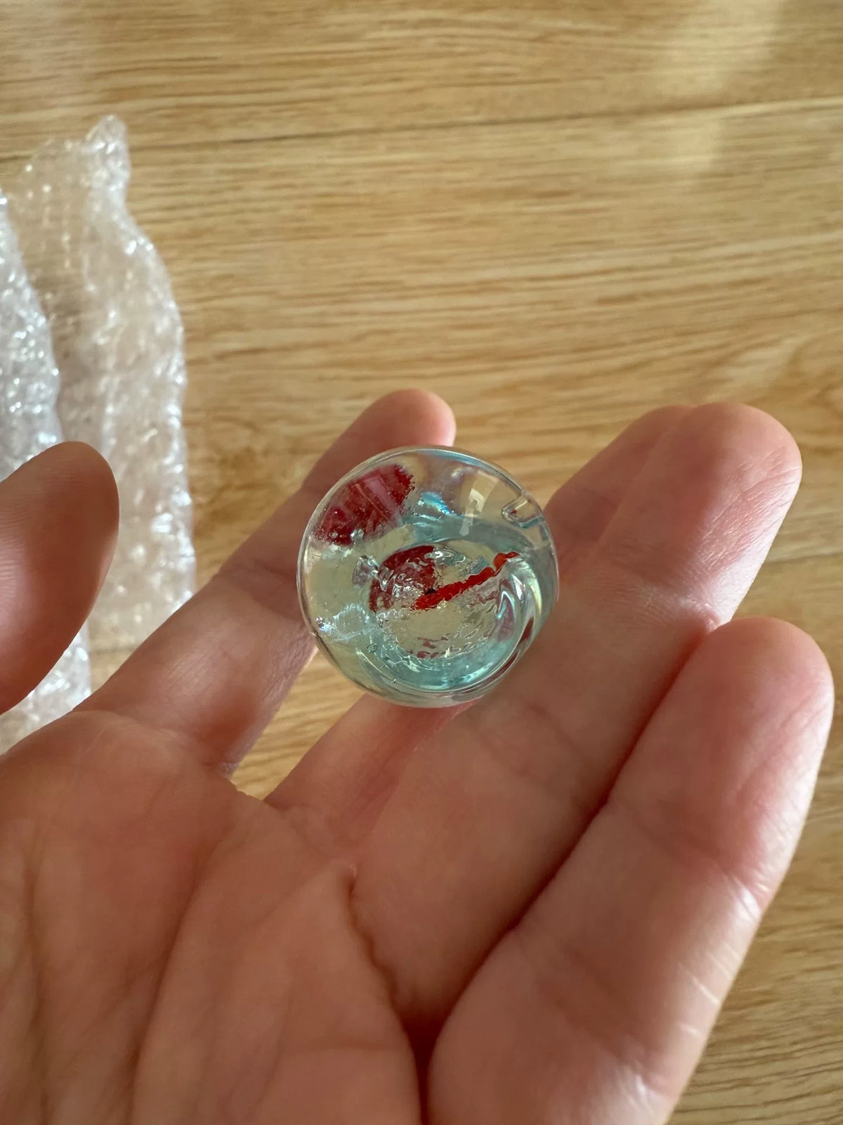 Handmade Glass Fish Bowl Leaping Fish Figurine