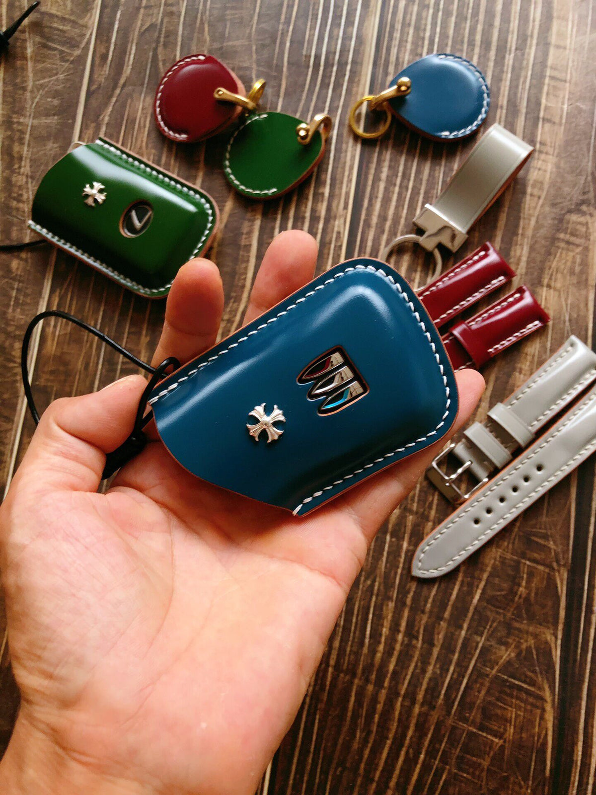 Buick Leather Key Case Shell Cordovan