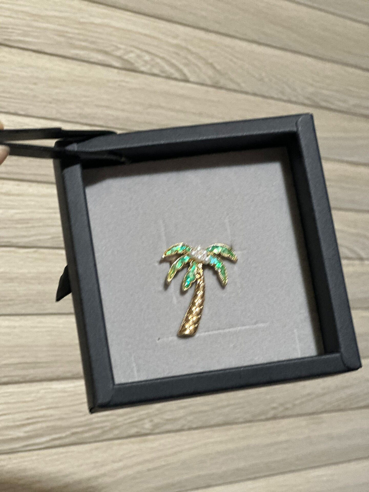 Coconut Tree Shell Inlay Brooch