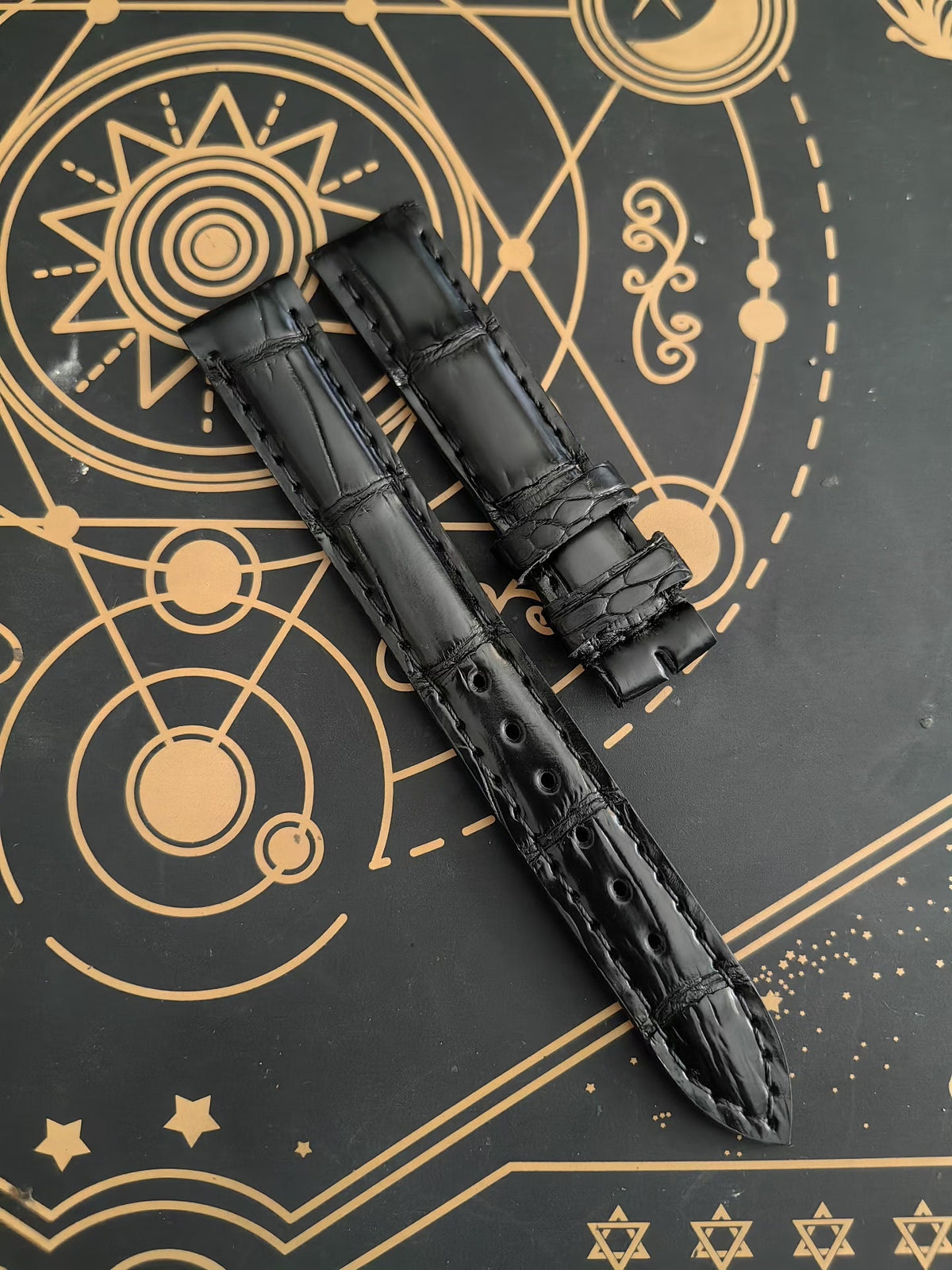 Handmade Crocodile Leather Watch Strap 16mm